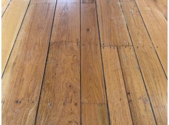 Wide Board Antique Oak Flooring - Face Nailed - 2 Rooms
