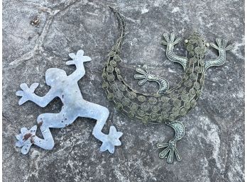 A Pairing Of Art Metal Salamanders