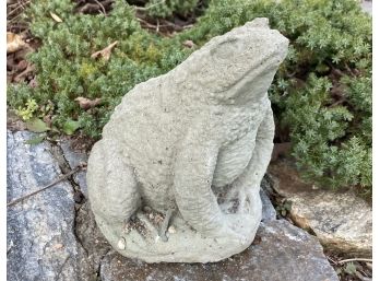 A Lovely Cast Stone Garden Frog