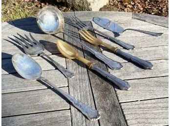 Antique Continental Silver Serving Utensils And More