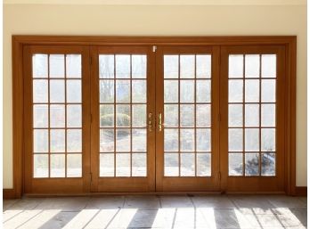 A Set Of Solid Wood French Doors And Sidelights By Marvin - Front