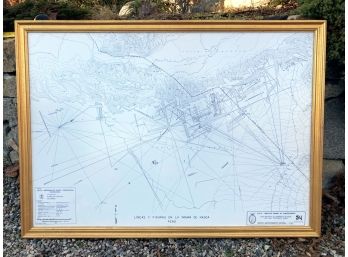 A Large Peruvian Sounding Map In Gilt Frame