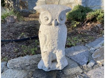 A Vintage Cast Stone Garden Owl