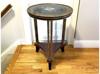 A Hand Painted Chinese Chippendale Side Table By Drexel Heritage