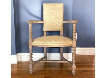 An Antique Barley Twist Pine Chair - Recently Redone