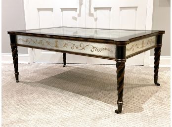 A Gorgeous Lacquer And Mirror Coffee Table By Maitland-Smith