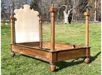 An Antique Maple Twin Bedstead
