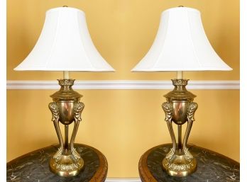 A Pair Of Elegant Bronze Lamps By Frederick Cooper