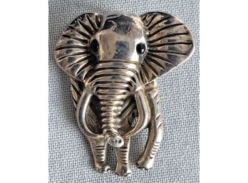 Beautiful Detailed Sterling Silver Elephant Pendant