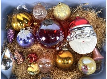 Mixed Group Of Vintage Glass Ornaments