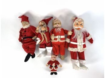 Group Of 5 Santa's