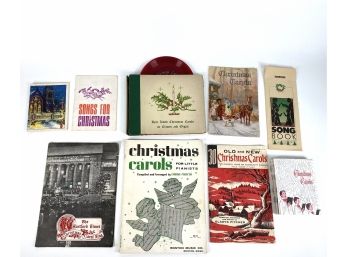 Group Of Christmas Music Books And (1) Album