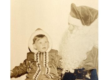 Comical 'my Visit With Santa' Shopping Mall Photo