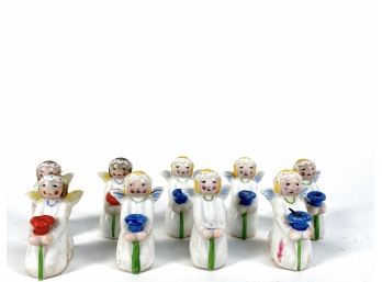 Vintage Japanese Ceramic Angels - Tiny Candle Holders*