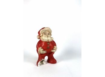 Small Little Rubber Santa (busted Boot)