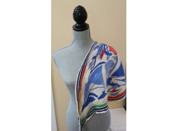 Hermes Pleated Scarf-Horse