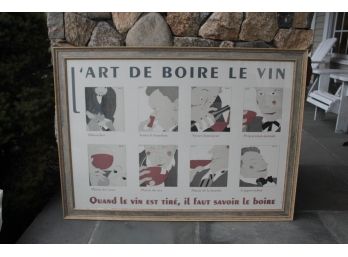 Vintage The Art Of Drinking Wine Print
