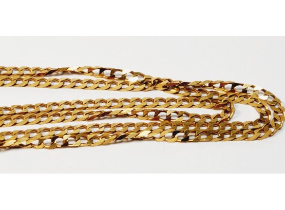 Sweet 14k Yellow Gold Curb Chain Necklace