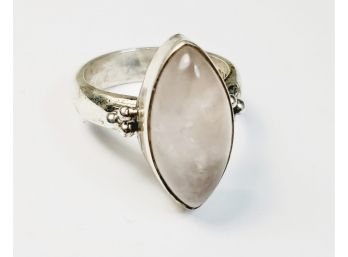 New Sterling Silver Pink Stone Ring