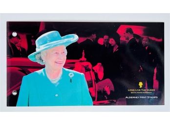 Long Live The Queen 50th Anniversary - Alderney  Mint Stamps In Folder