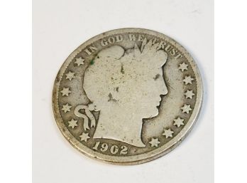 1902 Barber Silver Half Dollar (120 Years New)