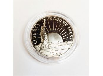 1986 Liberty Proof Coin In Original Box And COA