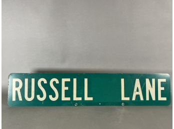Russell Lane Street Sign, 2 Sided