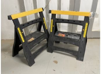 A Pair Of Adjustable Sawhorses