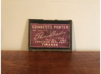 Antique Local Grocer Signage Print In Frame