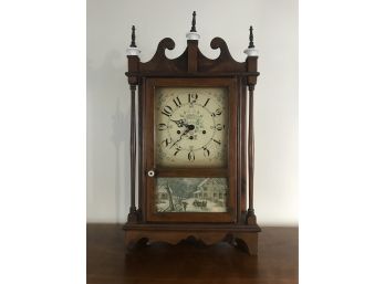 Vintage Pillar & Scroll Mantel - New England Clock