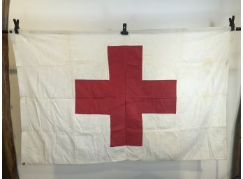 WWII Era American Red Cross Flag By Valley Forge Flag Co