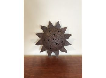 Sunflower Candle Holder - Heavy Patina