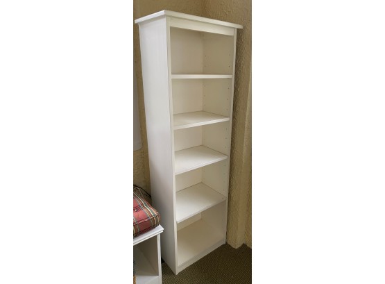 A White Painted Four Adjustable Shelves Bookcase -2 0f 2