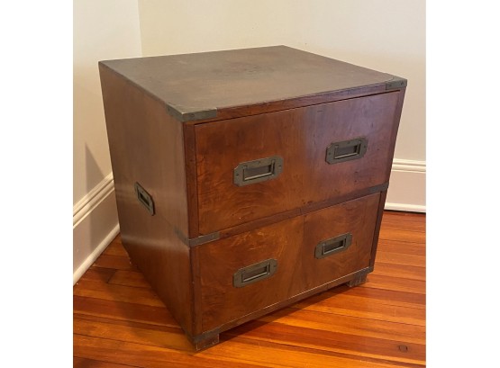 A Two Drawers Classic Campaign Chest - Made In Italy