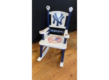 NY Yankee's Child's Size Rocking Chair - 16'w X 14'd X 30'h