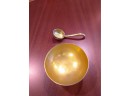 Stunning Gold Pickard Bowl And Ladle
