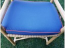 Bright Blue With Orange Trim Pair Of McGuire Of San Francisco Chairs