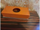Burnt Orange Vintage Lucite Tissue Box Holder