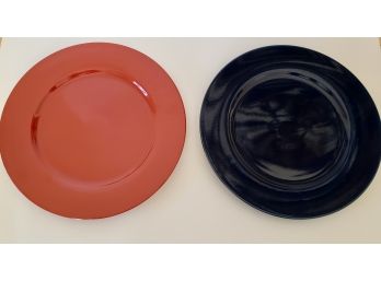 Pair Of Large Chargers Or Platters By Taitu Uno  Japan
