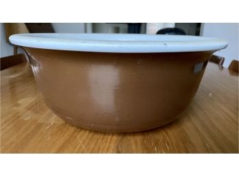 Vintage Large & Heavy Stoneware Mixing Bowl