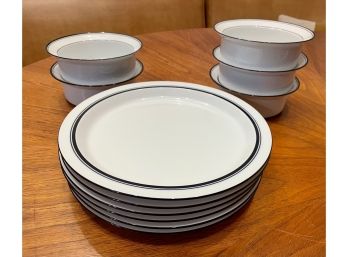 Lot Of Dansk Christianshavn Blue Porcelain Dinnerware Plates