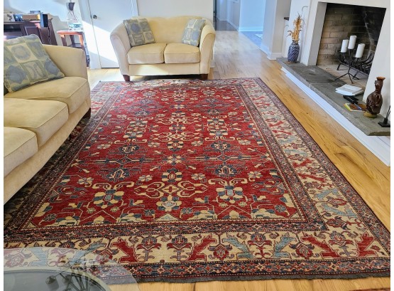 Gorgeous Hand-knotted 100 Percent Wool Tribal Rug Will Warm Up Any Room!