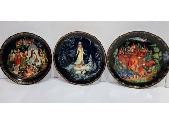 Limited Edition Hand Painted  Vinogradoff 'Russian Legends' Plate Series: No. 5-8