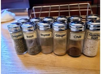 Spice Rack With Various Spices
