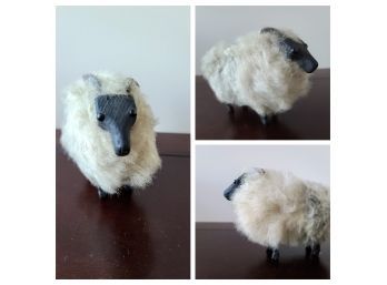 Fabulous Vintage Sheep With Real Fur From Finland - Very Cool!!!