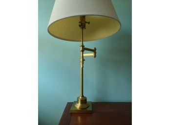 2  Vintage Brass Swing Arm Table Lamps -