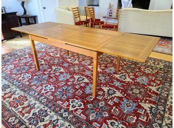 DANISH Dining Room Table With Two Extensions By ANSIGER MOBIER  (Chairs Sold Separately)