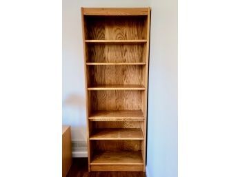 Tall Wooden Solid Oak Bookshelf