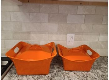 2 Rachael Ray Oven To Table Roasting Pans 2.5 Quart And 4 Quart
