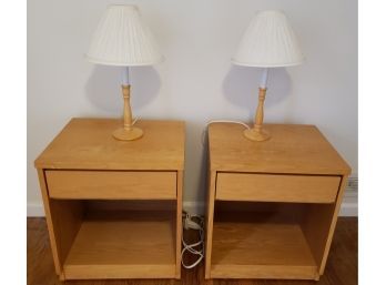 Set Of Nightstands And Pair Of Lamps